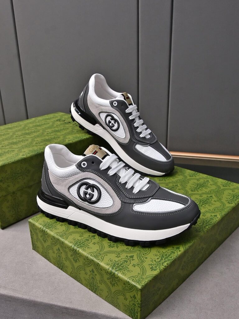 Gucci Double G Men'S Run Sneaker Gray - Image 7