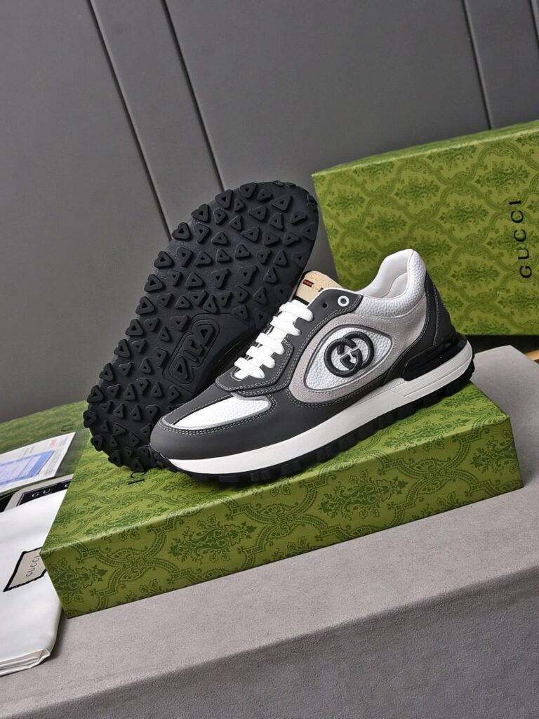 Gucci Double G Men'S Run Sneaker Gray - Image 6