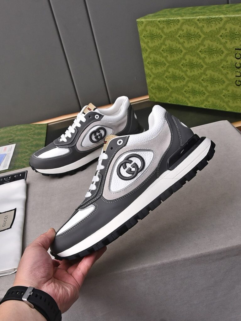 Gucci Double G Men'S Run Sneaker Gray - Image 2