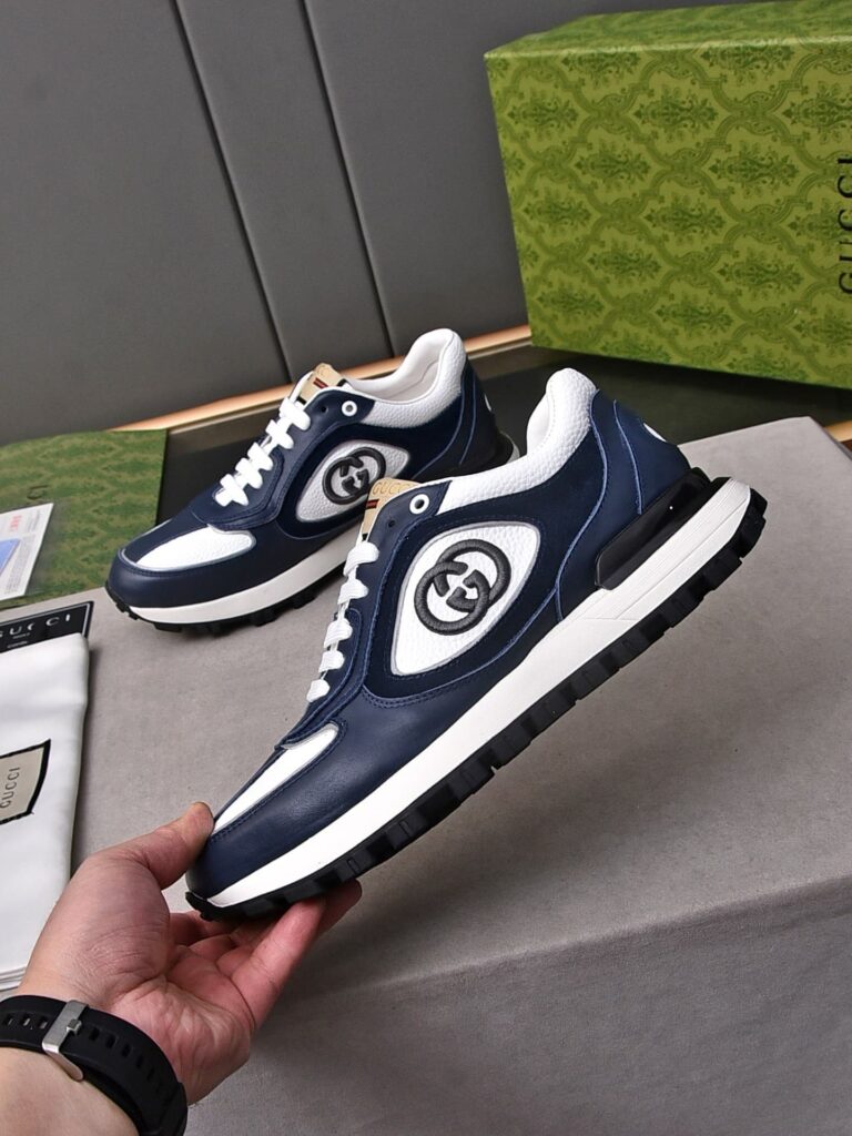 Gucci Double G Men'S Run Sneaker Blue - Image 2