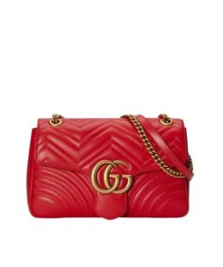 Gucci Gg Marmont Medium Shoulder Bag Red 26Cm 443496 Aabzc 6832