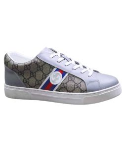 Gucci Gg Supreme Sneaker Beige Gg Blue And Orange Web