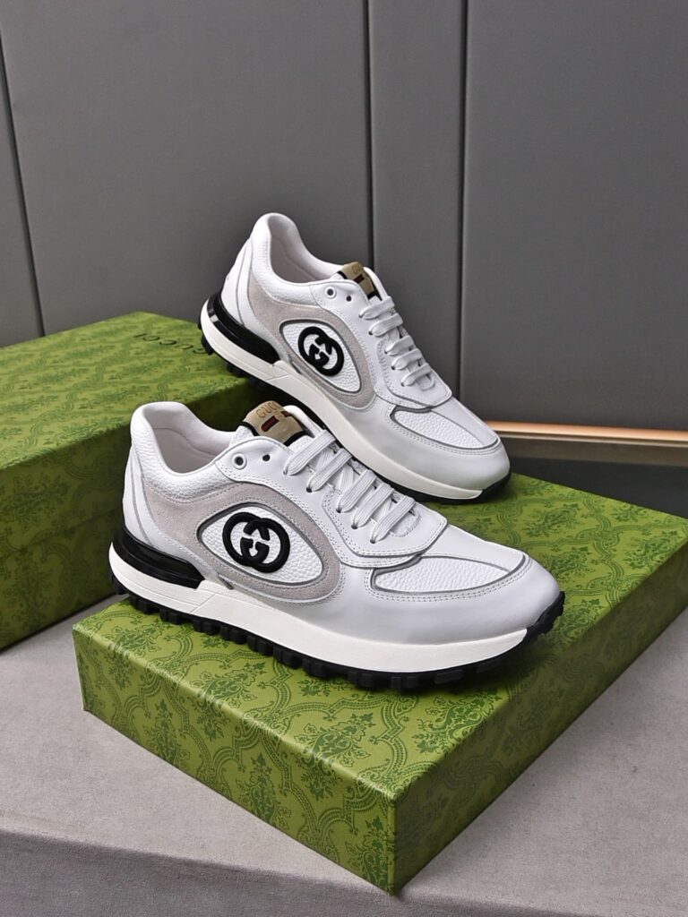 Gucci Double G Men'S Run Sneaker Beige - Image 4