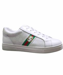 Gucci Gg Supreme White Sneaker Gg With Web
