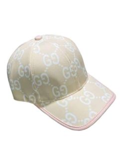 Gucci Gg Monogram Baseball Cap Beige