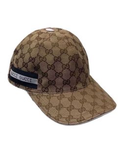 Gucci Gg Logo With Band Baseball Cap Brown