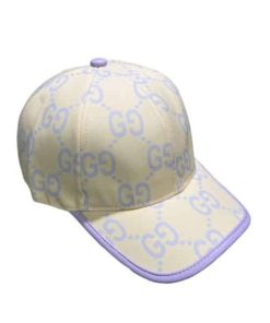 Gucci Gg Monogram Baseball Cap Beige Light Purple