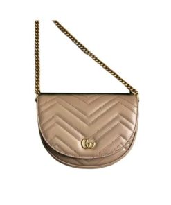 Gucci Gg Marmont Matelasse Chain Mini Bag Beige 20Cm
