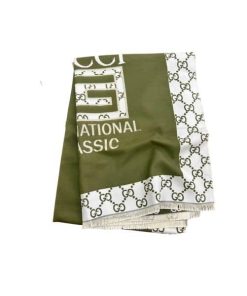 Gucci Gg Wool Jacquard Scarf Green