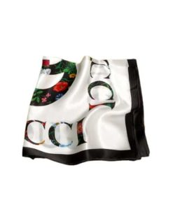 Gucci Flora Gucci Vintage Logo Print Scarf 70Cm Black