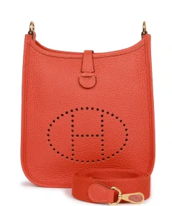 Hermes Evelyne 16 Amazone Red Bag 16Cm