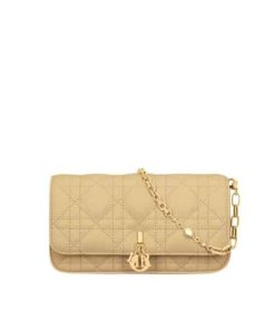 Dior Lady Dior Phone Pouch Beige 19Cm S0977Onmjm52U