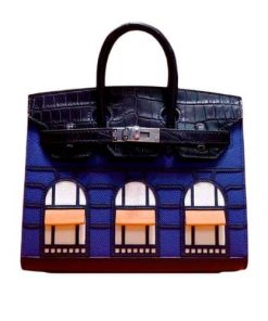 Hermes Faubourg Birkin 20 Deep Blue 20Cm