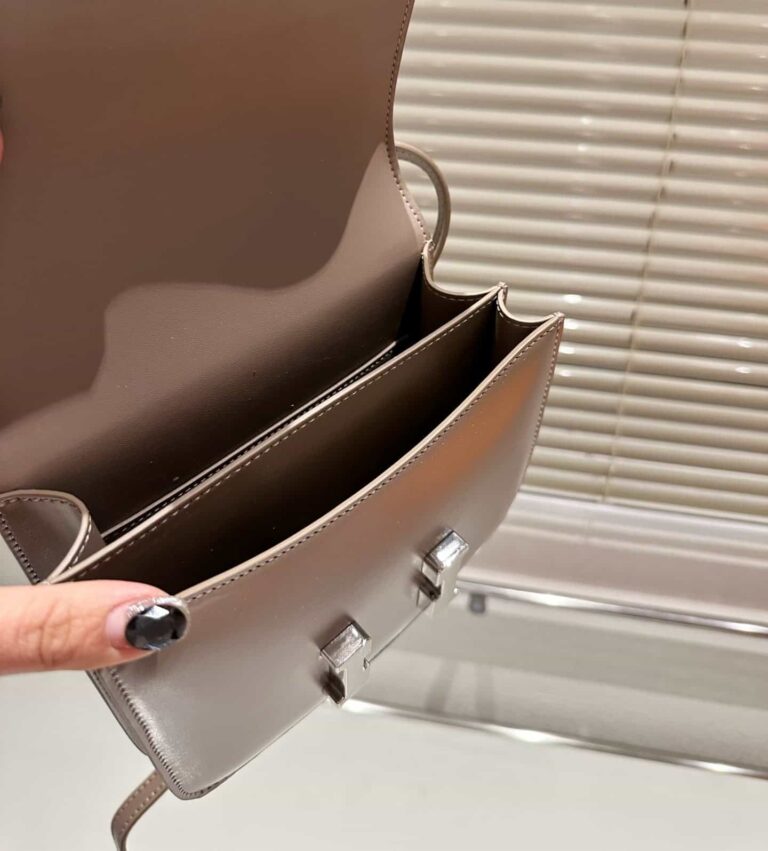 Hermes Constance Leather Bag Dark Beige 18Cm - Image 2