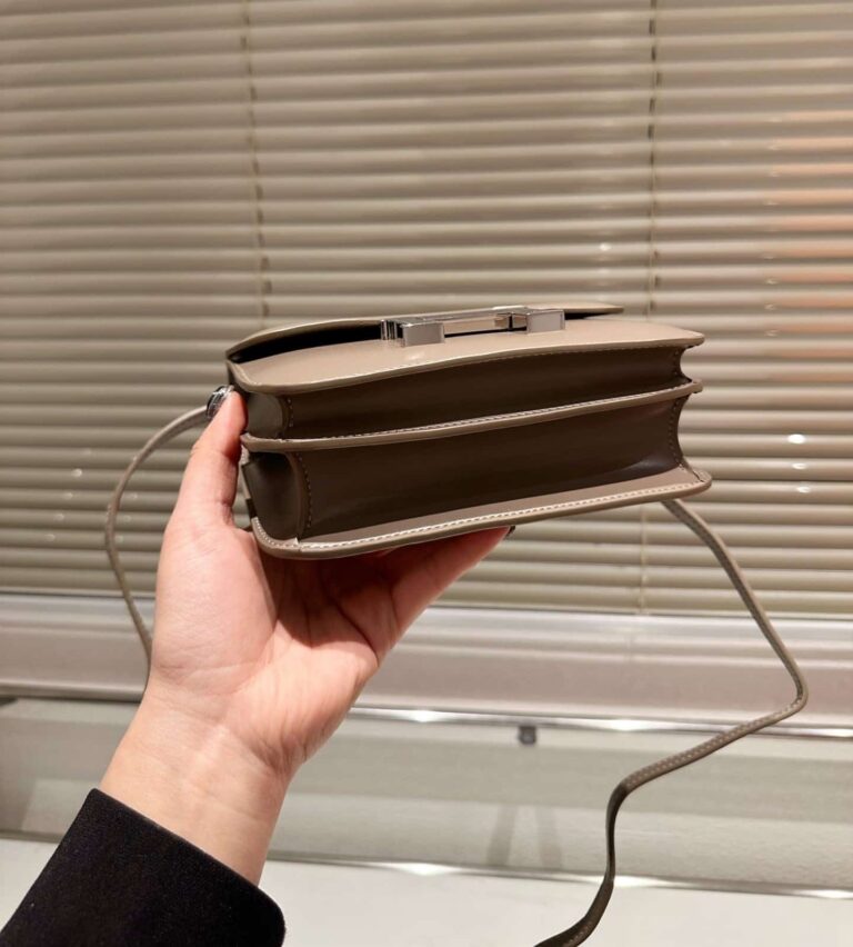 Hermes Constance Leather Bag Dark Beige 18Cm - Image 8