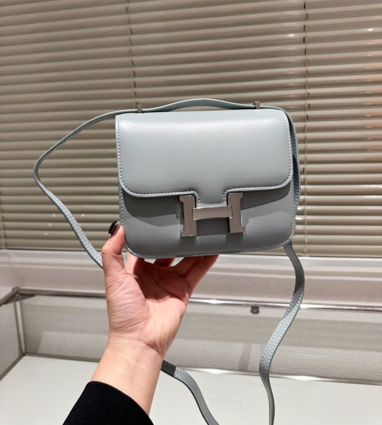 Hermes Constance Leather Bag Grey 18Cm - Image 2