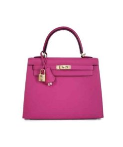 Hermes Kelly 25 Epsom Pourpre 25Cm Gold Hardware