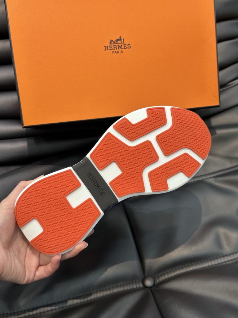 Hermes Heros Sneaker Blue Orange H232985Zh7T400 - Image 2