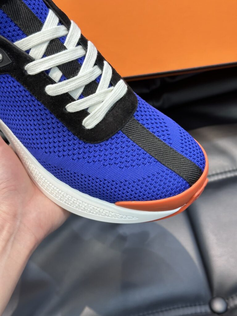 Hermes Heros Sneaker Blue Orange H232985Zh7T400 - Image 3