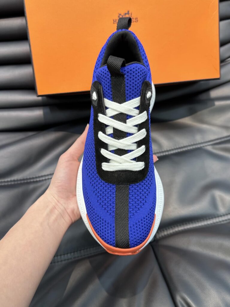 Hermes Heros Sneaker Blue Orange H232985Zh7T400 - Image 5