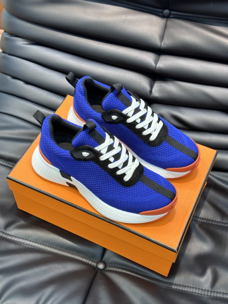 Hermes Heros Sneaker Blue Orange H232985Zh7T400 - Image 6