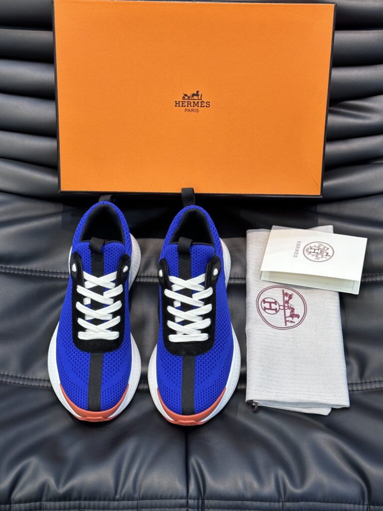 Hermes Heros Sneaker Blue Orange H232985Zh7T400 - Image 7