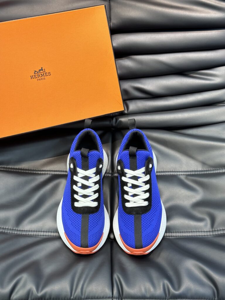 Hermes Heros Sneaker Blue Orange H232985Zh7T400 - Image 9