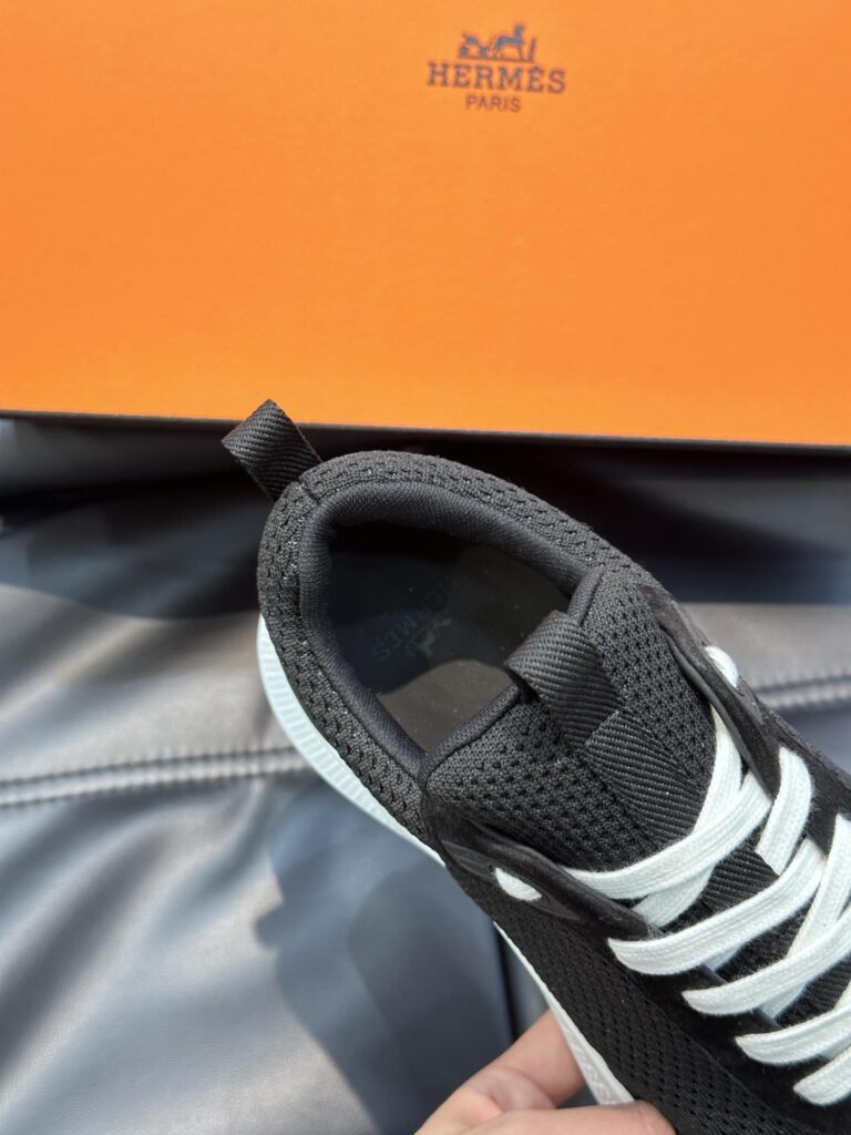 Hermes Heros Sneaker Black Orange H232985Zh05400 - Image 3