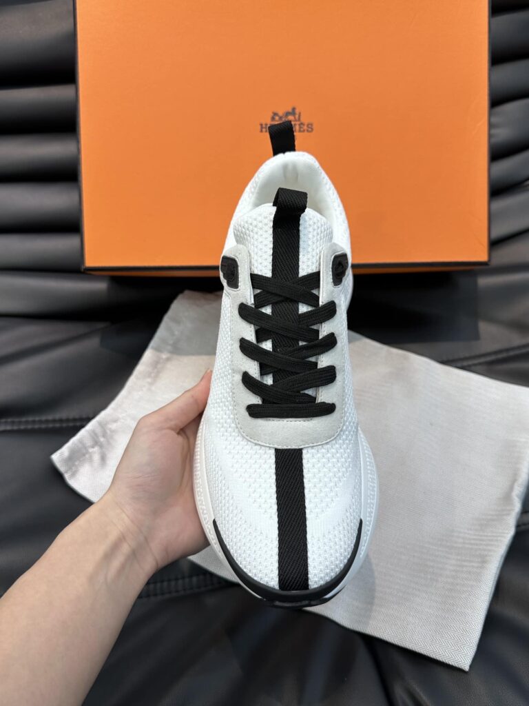 Hermes Heros Sneaker Black White H232985Zh90400 - Image 5