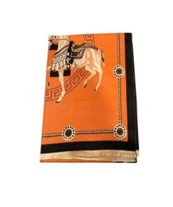 Hermes Cashmere Muffler Orange