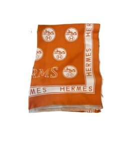 Hermes Cashmere Scarf Orange