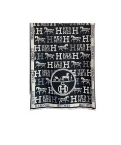 Hermes Cashmere Scarf Black