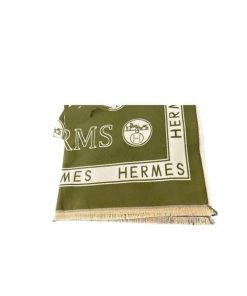 Hermes Cashmere Scarf Green