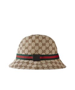 Gucci Gg Ssima Soft Web Fedora Hat Beige