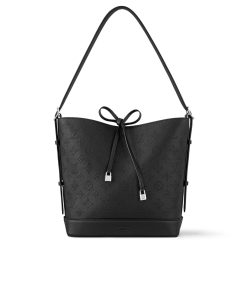 Louis Vuitton Flore Perforated Mahina Black 22Cm M12139