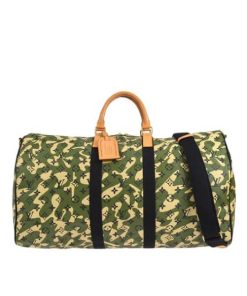Louis Vuitton Keepall Bandouliere 55 Green 45Cm