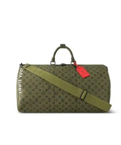 Louis Vuitton Keepall Bandouli?re 55 Bag Green 48Cm M23963