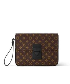 Louis Vuitton S Lock A4 Pouch Brown 28Cm M80560
