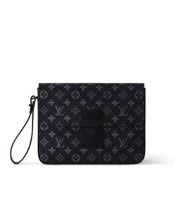 Louis Vuitton S Lock A4 Pouch Black 28Cm