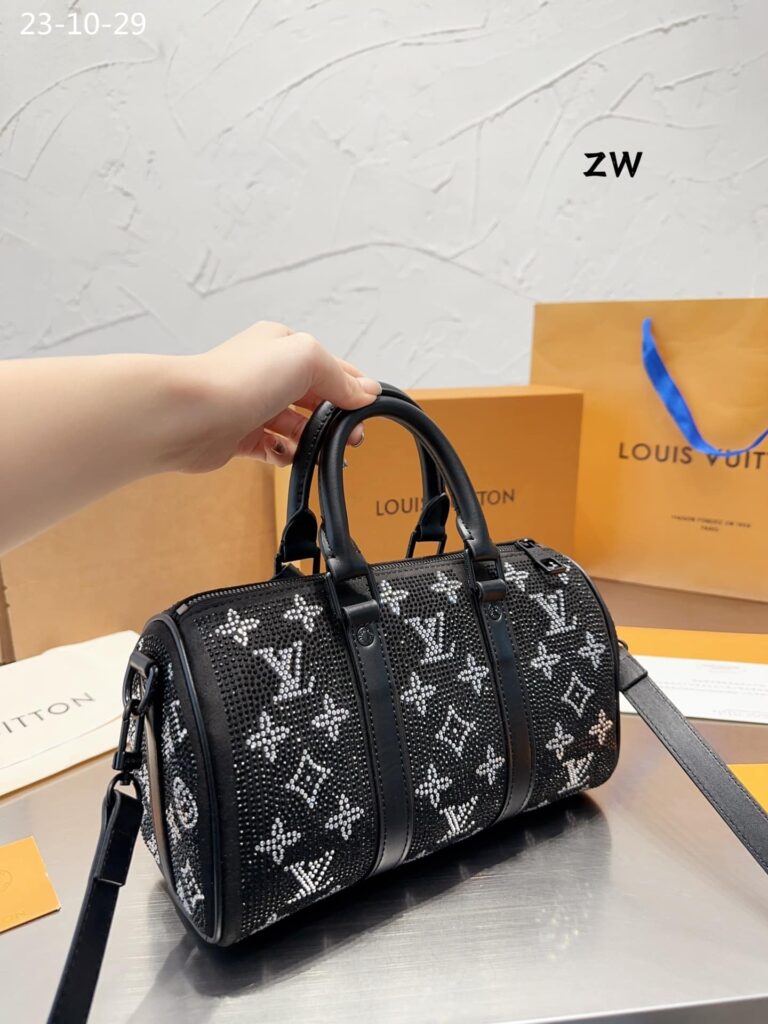Louis Vuitton Crystal Keepall Bandouli?re 25 Black 25Cm - Image 2