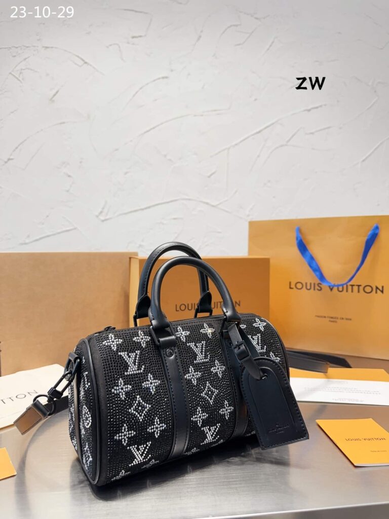 Louis Vuitton Crystal Keepall Bandouli?re 25 Black 25Cm - Image 3