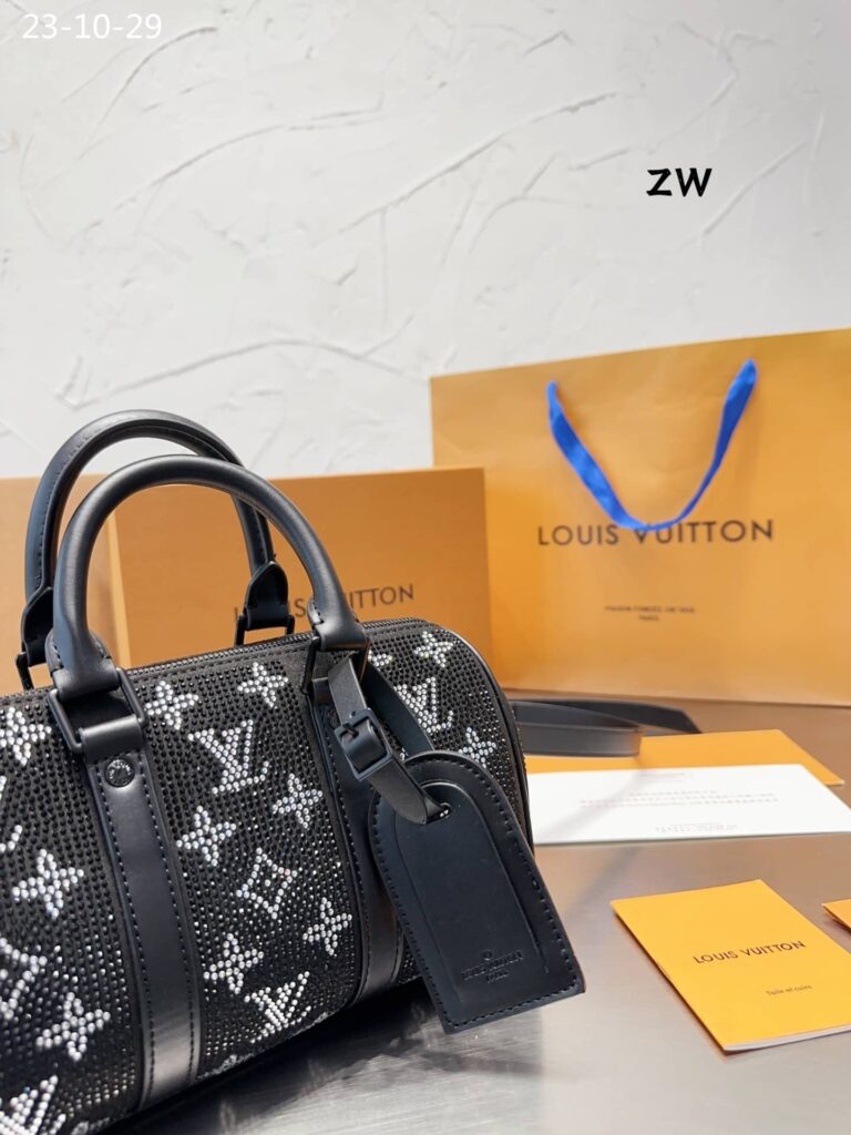Louis Vuitton Crystal Keepall Bandouli?re 25 Black 25Cm - Image 4