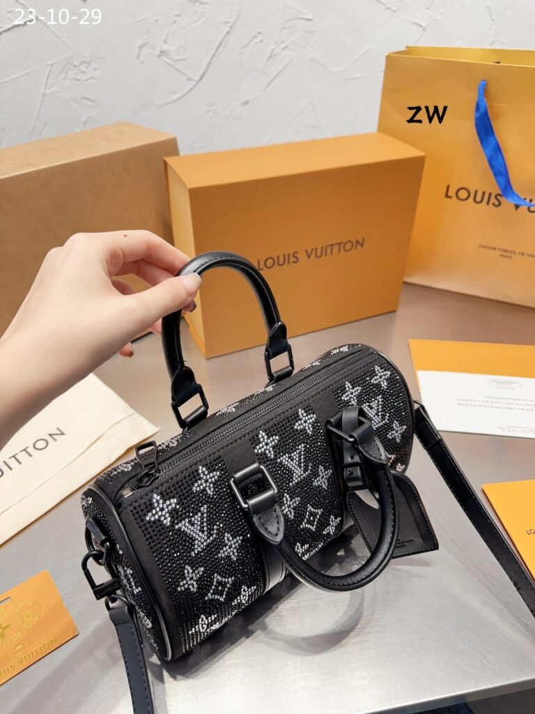 Louis Vuitton Crystal Keepall Bandouli?re 25 Black 25Cm - Image 5