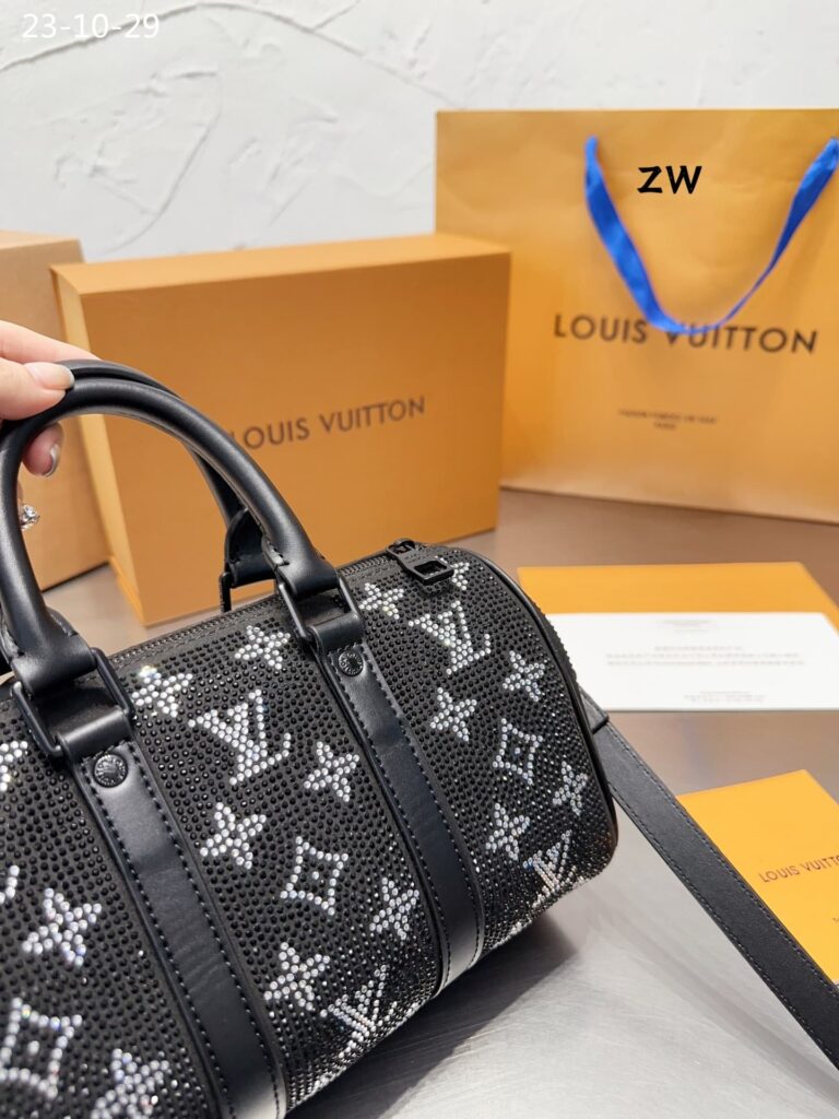 Louis Vuitton Crystal Keepall Bandouli?re 25 Black 25Cm - Image 6