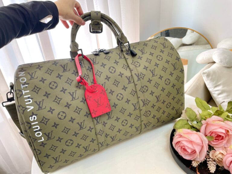 Louis Vuitton Keepall Bandouli?re 55 Bag Green 48Cm M23963 - Image 3