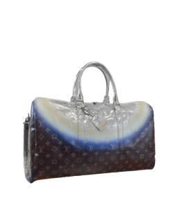 Louis Vuitton Monogram Keepall Bandouli?re Brown And Silver 45Cm