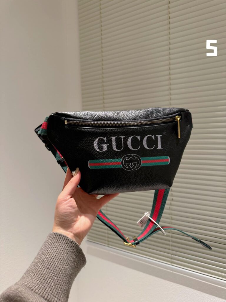 Gucci Print Leather Belt Bag Black 22Cm ??527792 0Gcct 8164 - Image 10