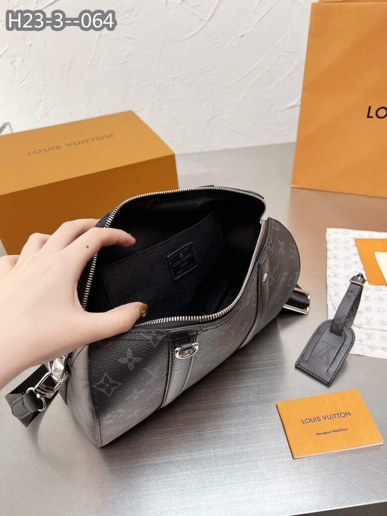 Louis Vuitton Keepall Bandouli?re 28Cm Monogram Eclipse Black M46271 - Image 10