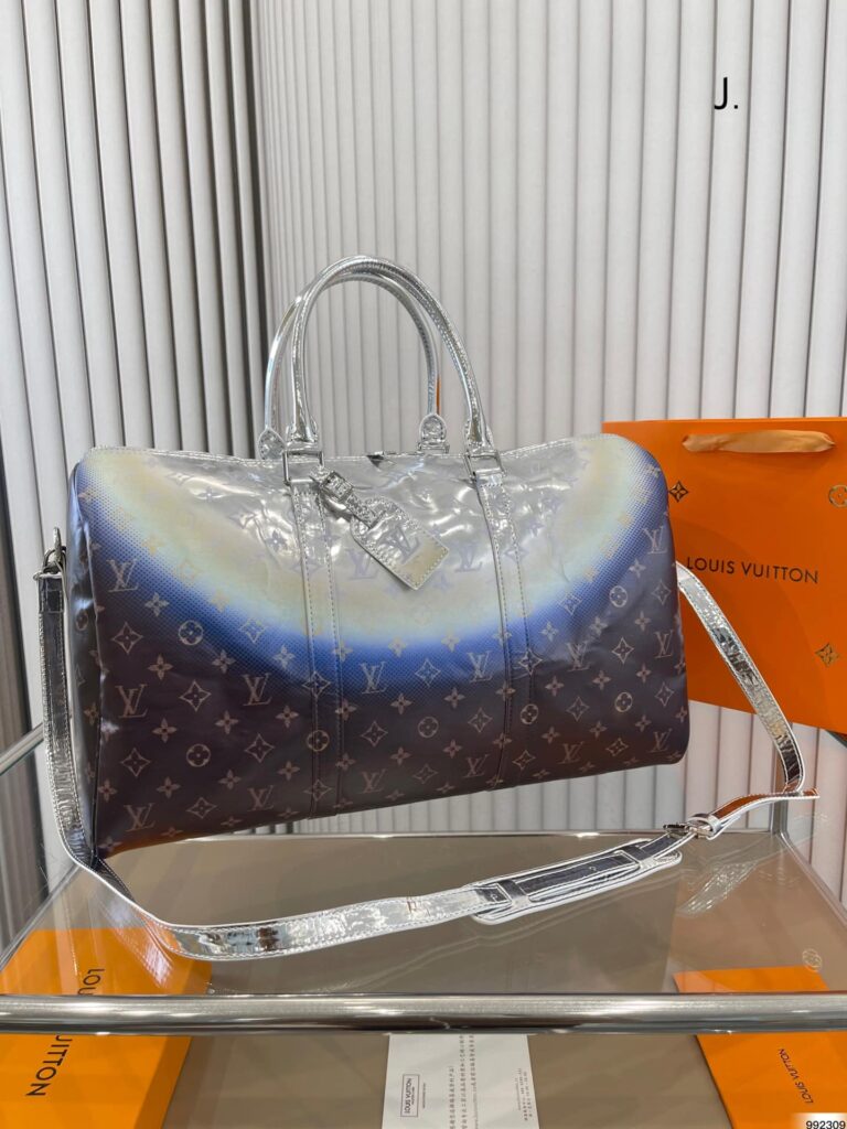 Louis Vuitton Monogram Keepall Bandouli?re Brown And Silver 45Cm - Image 10
