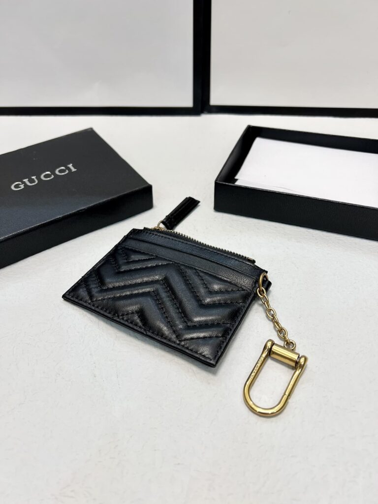 Gucci Gg Marmont 2.0 Quilted Card Holder Black 10Cm 221451F037015 - Image 2